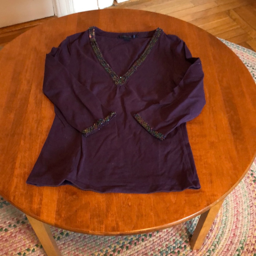 Sequined V neck top-never worn